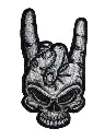 Écusson brodé thermocollant Main squelette rockeur.webp