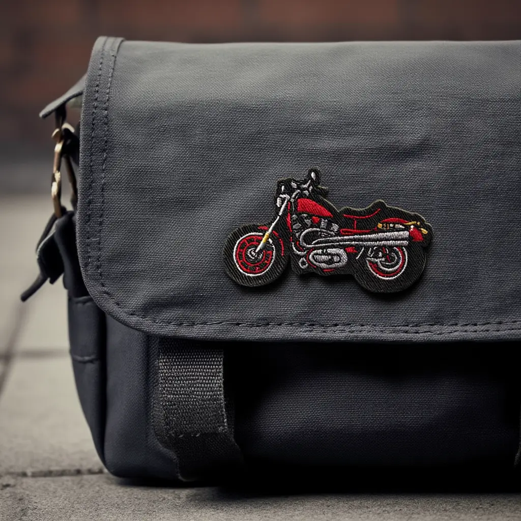 Patch moto rouge  Besace.webp