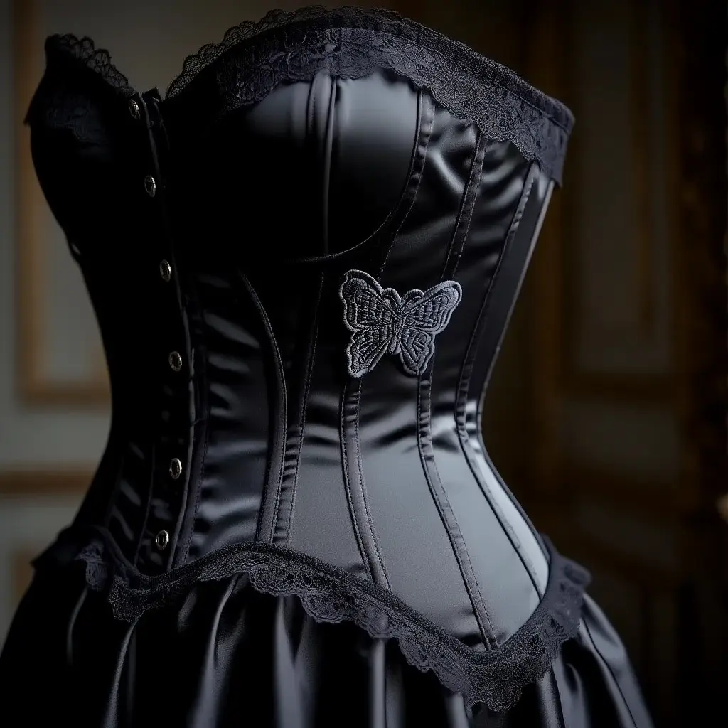 Patch Papillon Noir Corset.webp