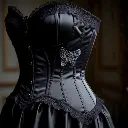 Patch Papillon Noir Corset.webp