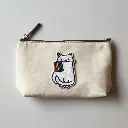 Patch chat blanc gay pride pochette beauté.webp