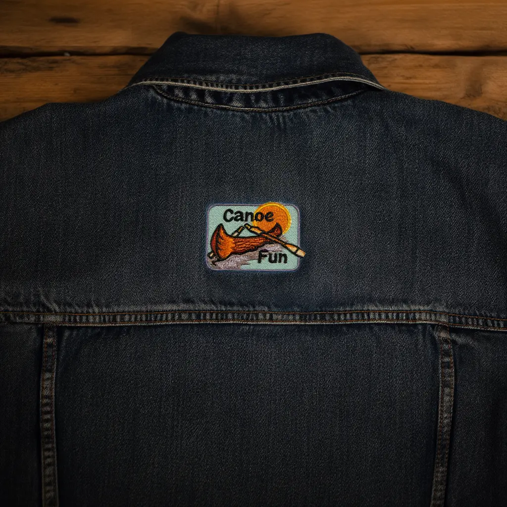 Patch sur veste jean - vue dos.webp
