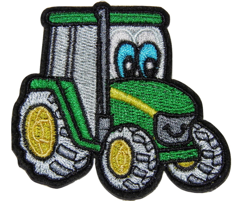 Écusson brodé thermocollant Tracteur Vert