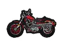 Écusson brodé thermocollant Moto rouge