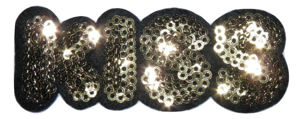 Écusson thermocollant à sequins KISS