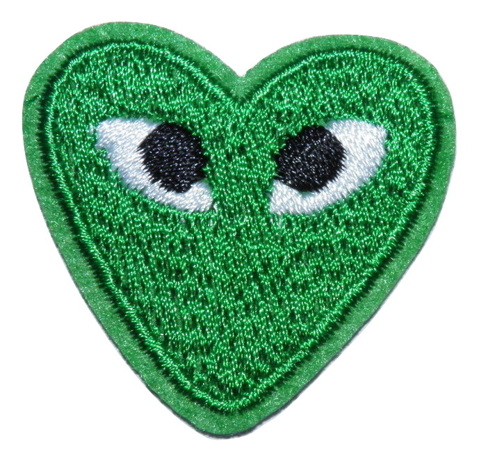 Écusson brodé thermocollant Cœur Vert