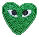 Écusson brodé thermocollant Cœur Vert