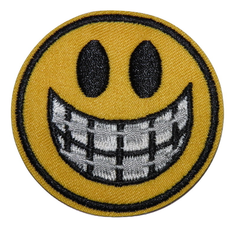 Écusson brodé thermocollant Smiley Bagues