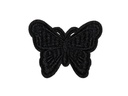 Écusson brodé thermocollant Papillon noir