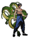 Écusson brodé thermocollant Bruce Lee Dragon