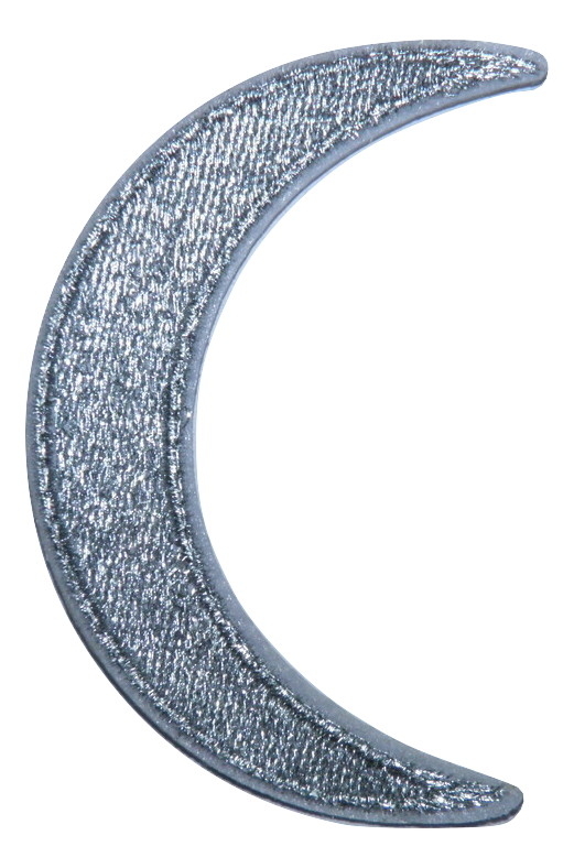 Écusson brodé thermocollant Lune Argentée