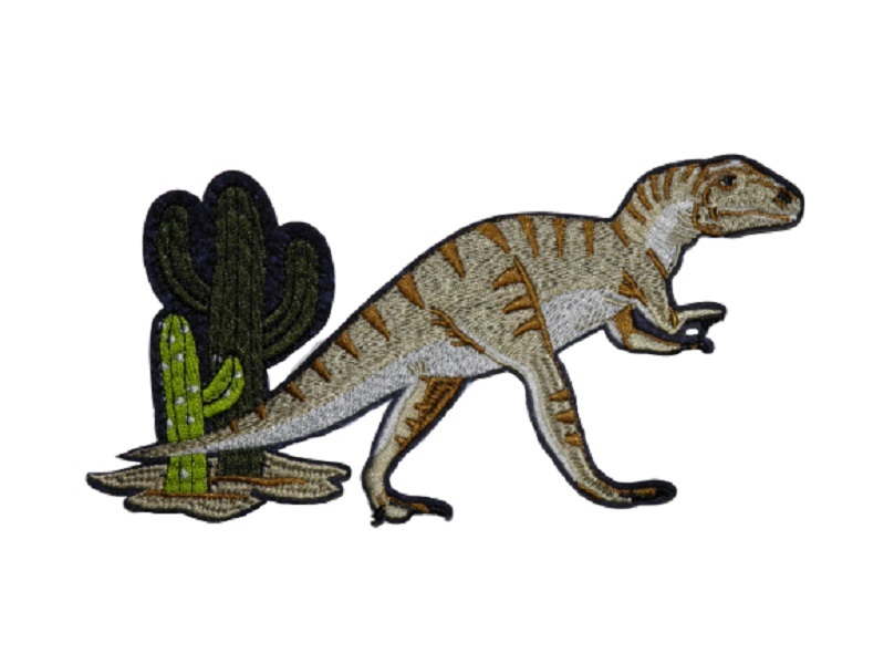 Patch XXL thermocollant - Vélociraptor et cactus