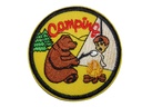 Écusson brodé thermocollant Camping Ours Guimauve
