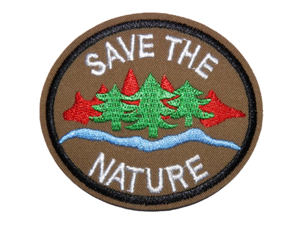 Écusson brodé thermocollant Save The Nature