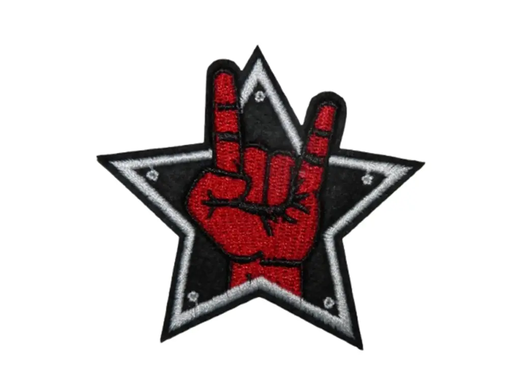 Écusson brodé thermocollant Etoile Rock