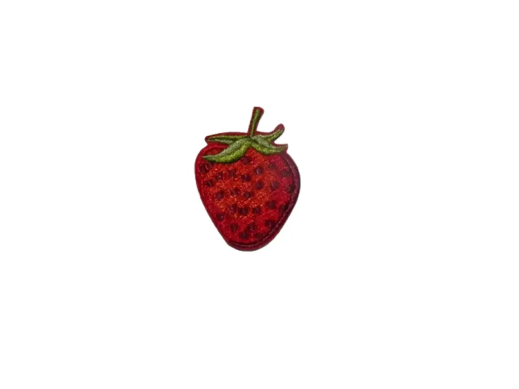 Écusson brodé thermocollant Fraise