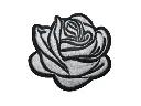 Écusson brodé thermocollant Rose blanche