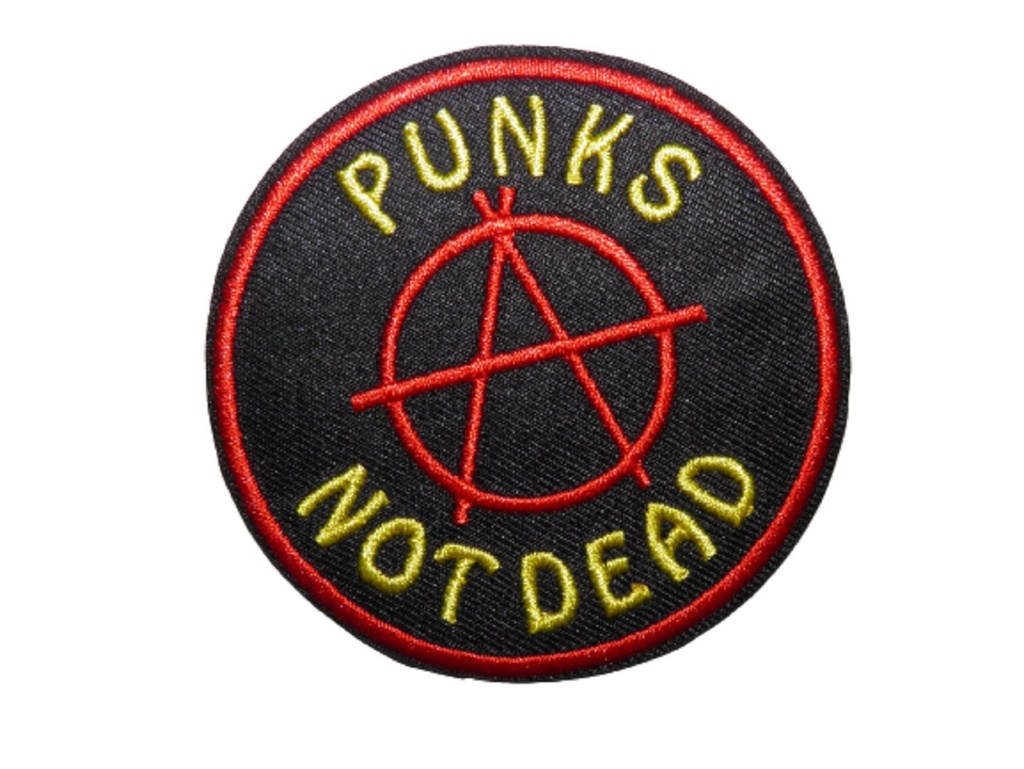 Écusson brodé thermocollant Punks not dead