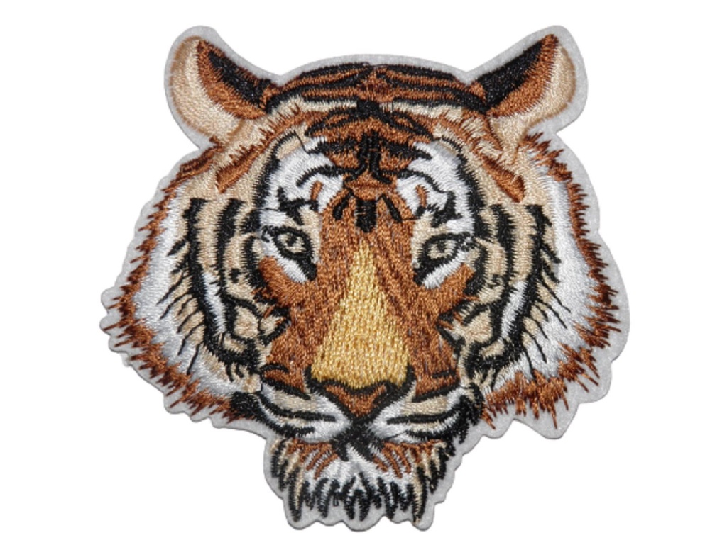 Écusson brodé thermocollant Tête de tigre