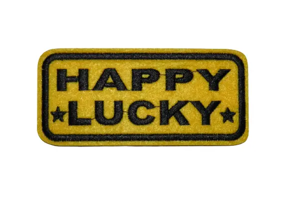 [P1364] Écusson brodé thermocollant Happy Lucky