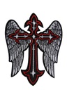 Écusson brodé thermocollant Croix ailes d'ange