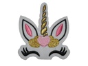 Écusson brodé thermocollant Masque de Licorne