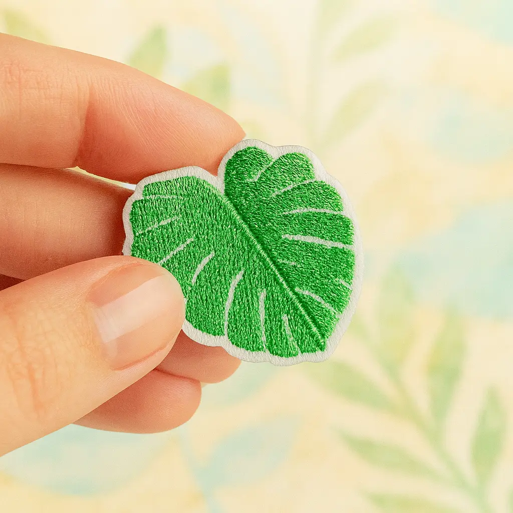 Écusson brodé thermocollant Feuille Monstera