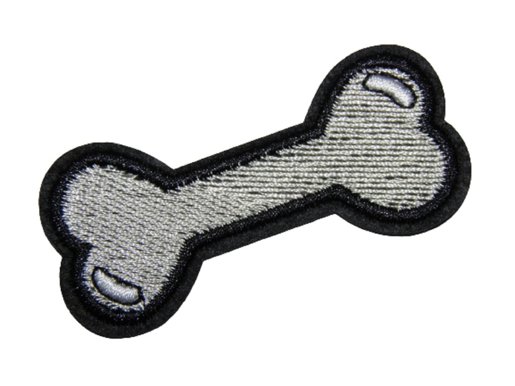 Écusson brodé thermocollant Os pour chien