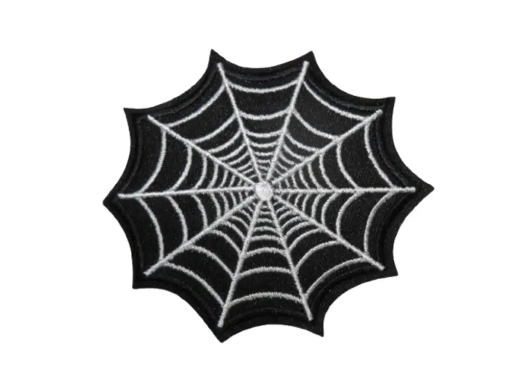 Écusson brodé thermocollant Toile d'araignée noire
