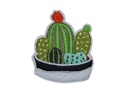 Écusson brodé thermocollant Pot de Cactus