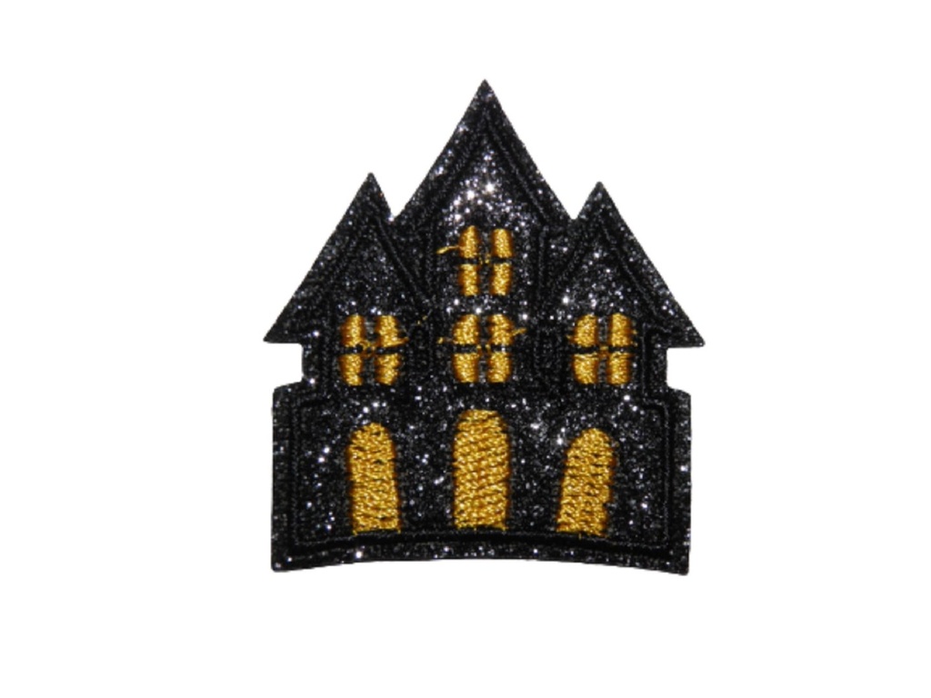Écusson brodé thermocollant Halloween Château hanté