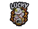 Écusson brodé thermocollant Chat Lucky Punk Rock