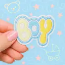 Écusson brodé thermocollant mot Boy