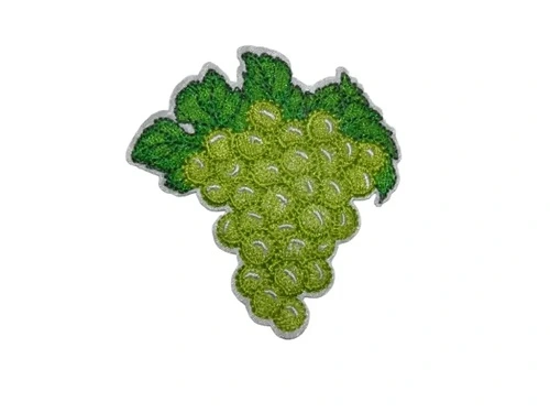 Écusson brodé thermocollant Grappe de raisins blancs