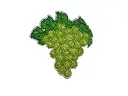 Écusson brodé thermocollant Grappe de raisins blancs