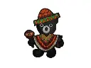Écusson brodé thermocollant Ourson Mexicain