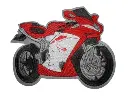 Patch XXL thermocollant - Moto sportive rouge