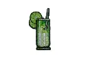 Écusson brodé thermocollant Verre cocktail Mojijo