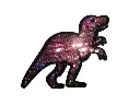 Écusson thermocollant à sequins Dinosaure T-Rex