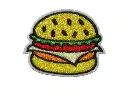 Écusson brodé thermocollant Cheeseburger