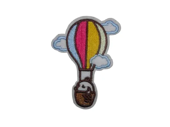 Écusson brodé thermocollant Ballon Montgolfière Nuages