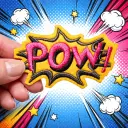 Patch Thermocollant "POW!" Style Comic Book - Renfort Textile Décoratif (8 x 5 cm)
