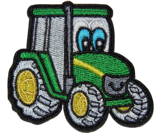 [P1006] Écusson brodé thermocollant Tracteur Vert