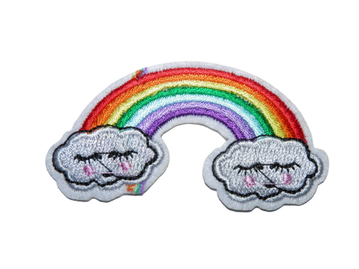 [P1061] Écusson brodé thermocollant Arc-en-ciel et Nuages