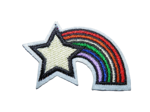 [P1062] Écusson brodé thermocollant Etoile Arc-en-ciel