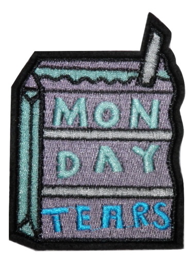 [P1080] Écusson brodé thermocollant Brique Monday Tears