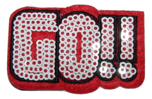 [P3007] Écusson thermocollant à sequins GO!!