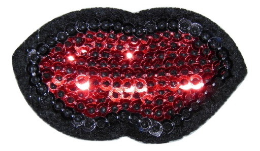 [P3010] Écusson thermocollant à sequins Bouche