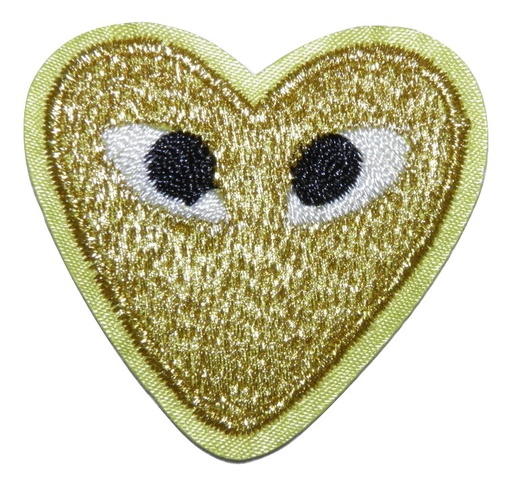 [P1084-0004] Écusson brodé thermocollant Cœur Doré