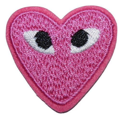 [P1084-0005] Écusson brodé thermocollant Cœur Rose foncé